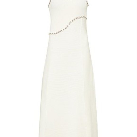 Aje Carve Abstract Knit Midi Dress - Ivory White NWT - Size M (US 6) - Picture 4 of 10